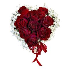 Red Rose in Heart Shaped Box A