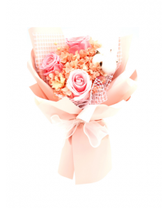 Hand Bouquet-Pink Mixed Flowers