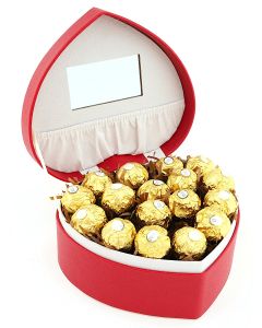 Heart Shaped Jewellery Box with Chocolates A